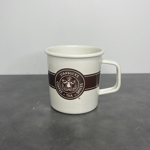 Starbucks Brown Logo Enamel Coffee Cup Mug 2016 Siren Mermaid - Picture 1 of 4